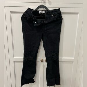 Black Ripped Daze Jeans - straight leg - size 27 - barely worn